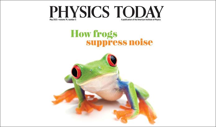 Physics Today Cover with Mark Bee Research Article
